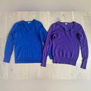 Halogen women’s cashmere sweaters set of 2 size small